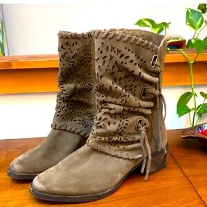 Naughty Monkey Tan Suede Boots - Size
 7.5